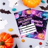 Neon Halloween Party Invitations Set of 20, 4"x6" Witch Theme