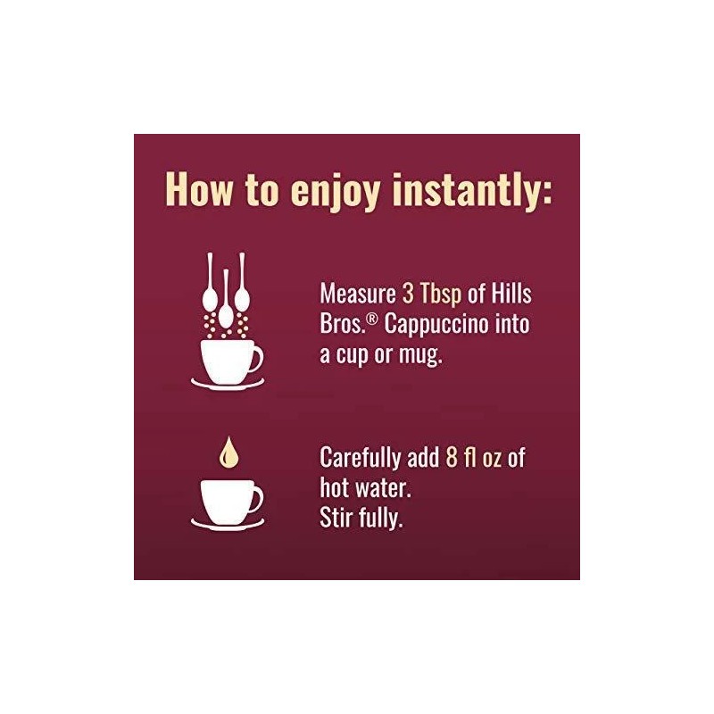 Hills Bros Instant Double Mocha Cappuccino Mix, Easy to Use,