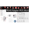 Skross World Travel Adapter Muv Micro Swiss Design. Smallest 2-Pole