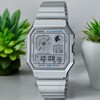 Casio Watch A130WE-7AEF Silver/Black Casual, Silver / black, casual