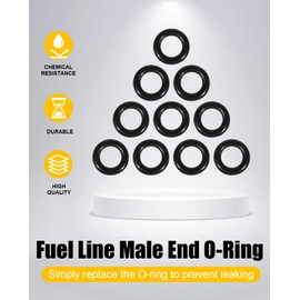 Deargooday 10PCS Viton Rubber O-Rings for Fuel Injected Harley Davidsons 2001+ (Except V-Rods) - Black - O-ring set