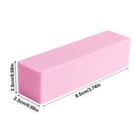 Fuyamp 10 Pcs Nail Buffer Block, Professional 120 Grit Nail Sanding Blocks for Natural Acrylic Nails, Nail Buffer Blacks Manicure Pedicure Tools for Gel Nails Salon Home Use (Pink)