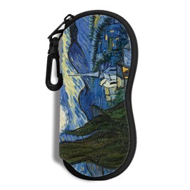 Sunglasses Case Ultra Light Neoprene Zipper Eyeglass Soft Case with Belt Clip