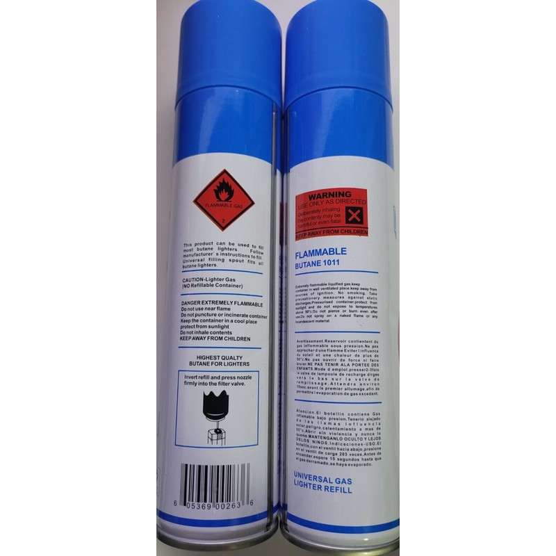 City Can Gas Refill Butane Fuel & Nozzle adapter Refined