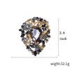 Ezing 4Pcs Brooch Lot with Large Big Size Rhinestone Crystal