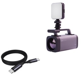 BoxWave Cable Compatible with PTZOptics Studio Pro - DirectSync PD Cable (3ft) - USB-C to USB-C (100W), Type C Braided Charge and Fast Sync - Jet Black