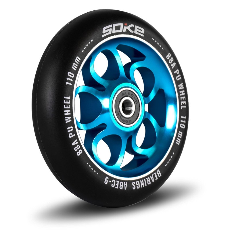 SOKE Scooter Räder 1677, 5x12x12cm, Zwei Stück, Blau, Langlebig, für