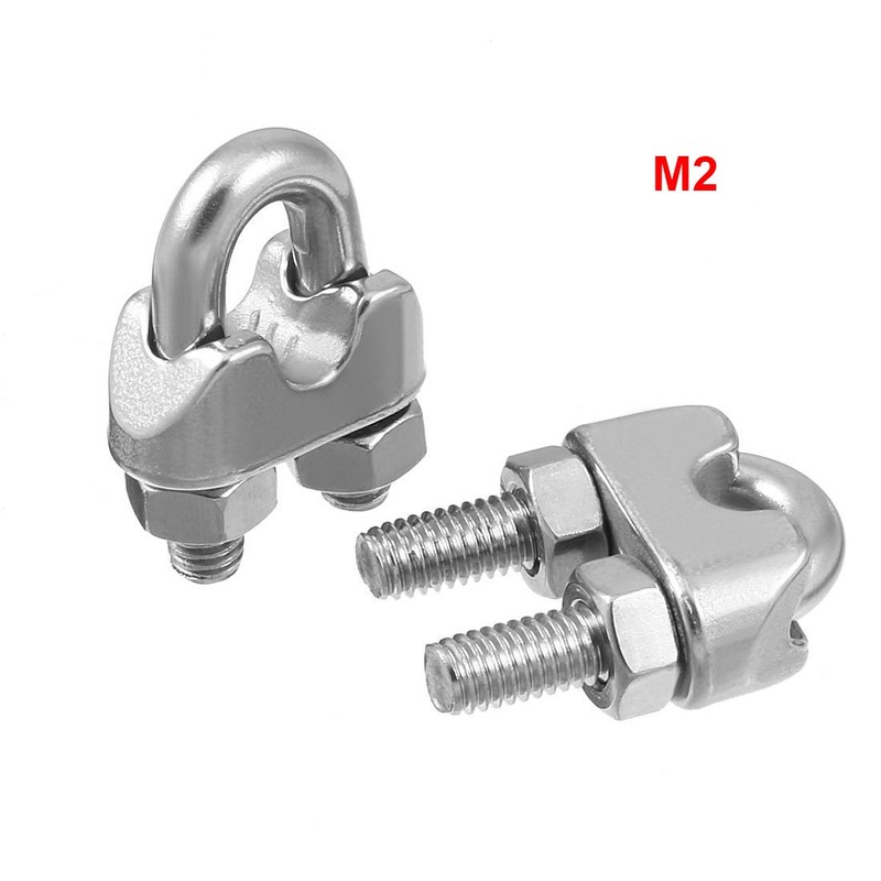 Luomorgo M2 1/16" Wire Rope Cable Clip Clamp 304 Stainless
