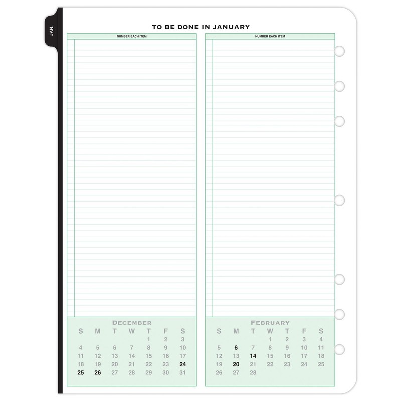 Day-Timer planificador semanal Refill 2017, dos páginas por semana, Loose