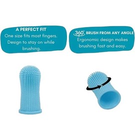 Generic 360Pets finger toothbrush,puppy accessoreis,dogs toothbrush,Dogs teeth cleaning,Cats toothbrush,White,blue and pink 1-pack.