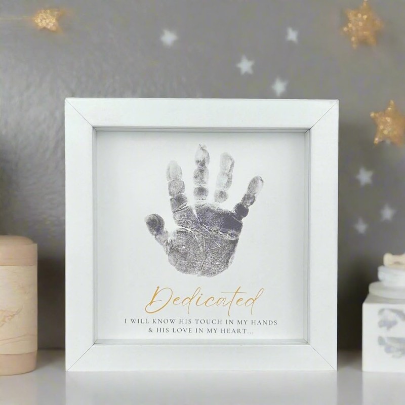 The Grandparent Gift Growing in Faith Handprint Frame, Baby Dedication