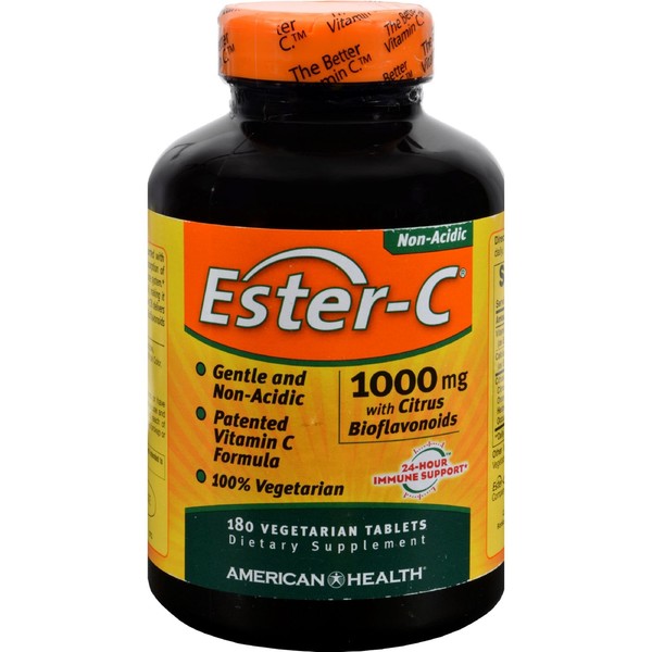 4 Pack of American Health Ester-C with Citrus Bioflavonoids - 1000 mg - 180 Vegetarian Tablets