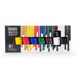 Liquitex BASICS 8 Tube Acrylic Paint Set, 75ml