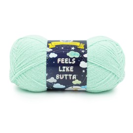 Lion Brand Yarn Feels Like Butta Soft Yarn for Crocheting and Knitting, Velvety, 1-Pack, Seagreen