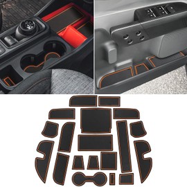 Auovo - Inserto para portavasos compatible con Ford Maverick 2022, 2023, 2024, accesorios para consola central, revestimientos antipolvo, revestimientos para bolsillo para puerta, 19 piezas (ribete