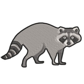 Raccoon Animal Embroidered Patch DIY Iron-on or Sew-on Decorative Badge Emblem Vacation Souvenir Travel Gear Clothes Appliques Bears Wolves Mountains National Park Wildlife Explore Series