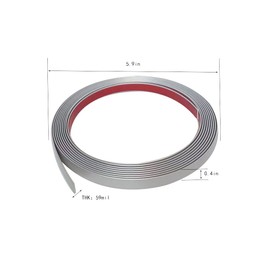 NICETICKE Flexible Molding Trim Wall Trim|Peel and Stick Trim|Ceiling/Wall/Mirror/Door/Wardrobe/Cabinet Edge Moulding,16.4 ft x 0.4 in [Silver] [1]