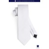 Hisden TL-03S Plain Shiny Necktie Chief Set, Men's, Formal Business,