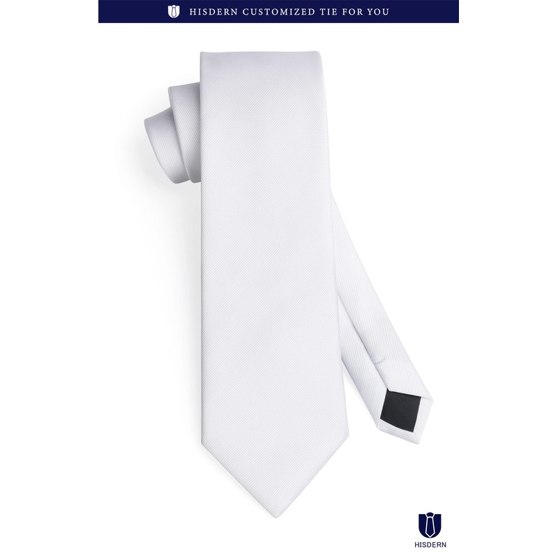 Hisden TL-03S Plain Shiny Necktie Chief Set, Men's, Formal Business,