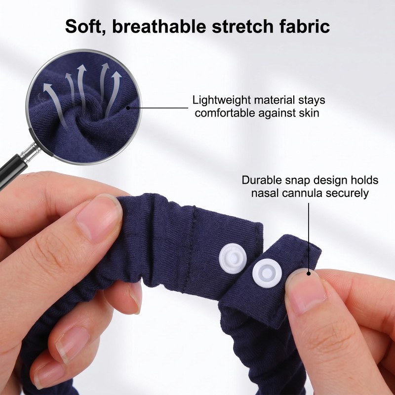 1pc Elastic Nasal Cannula Strap Ear Protectors for Oxygen Tubing-Blue