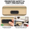 Fireproof Travel Jewelry Organizer Case with Lock & 6 Binder