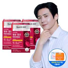 Nutri D Day Premium Iron, Folic Acid, Vitamin D x 3, total 6 month supply / 뉴트리디데이 프리미엄 철분 엽산 비타민D x 3개 총 6개월분
