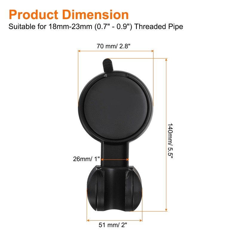 uxcell Shower Head Holder, Suction Cup Shower Head Holder, Handheld