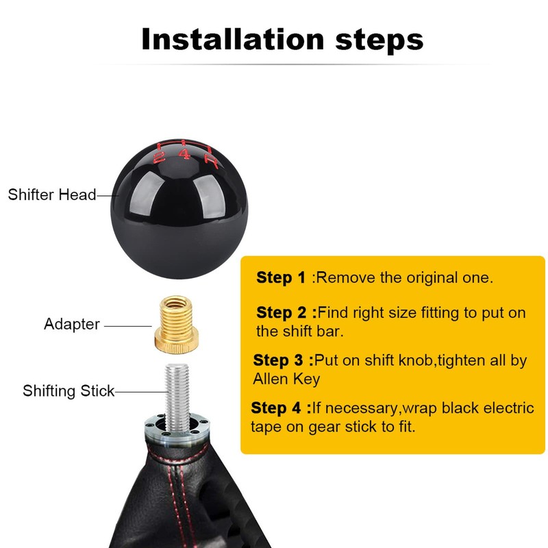 ANDO RACING 5 Speed Car Racing Gear Shift Shifter knob,