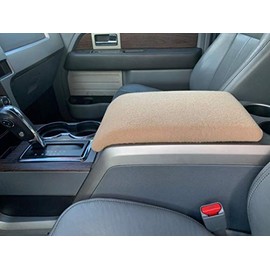 Auto Console Covers- Fits The Ford F-150 King Ranch Supercrew, FX4 Supercab and FX4 Supercrew 2010-2014 Center Console Armrest Cover Fleece- Tan