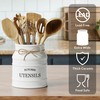 Barnyard Designs Ceramic Farmhouse Utensil Holder for Kitchen Counter, Large