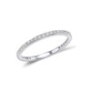 Santuzza 925 Sterling Silver Stackable Ring White Cubic Zirconia Engagement