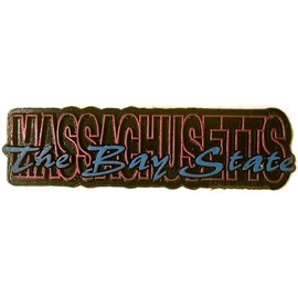 Massachusetts The Bay State Script Fridge Magnet