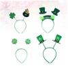 ABOOFAN 4pcs ball head bopper sequin headband Novelty Shamrock Headband