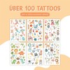 Papierdrachen Pack of 100 Children's Tattoos with Child-friendly Designs, Birthday