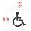 15" Handicap Stencil - 1/8" (.125") PRO-Grade LDPE