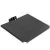 VIVO Universal Steel 14 x 10 inch Shelf Pole Mount for Microphone Stand, TV Cart, Speaker Stand, and More / Clamp-on Utility Storage Platform, Black, MOUNT-SF13P