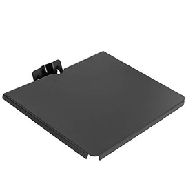 VIVO Universal Steel 14 x 10 inch Shelf Pole Mount for Microphone Stand, TV Cart, Speaker Stand, and More / Clamp-on Utility Storage Platform, Black, MOUNT-SF13P