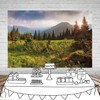 7x5ft Spring Natural Scenery Backdrop Mountains Trees Green Grass Jungle