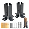 4 PCS Adjustable Deck Post Anchor Base Brackets Fit 1.5x1.5,2x2,2x4,4x4