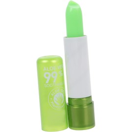 Bálsamo Labial Hidratante de Aloe Vera Verde, Cambia de Color Antiagrietamiento, Resistente al Agua, Brillo Transparente Tinte Térmico, Acabado Suavizado