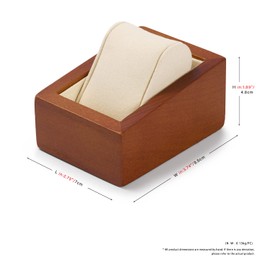 Papten Wooden Watch Box, Watch Storage Box, Watch Holder, Watch Box with Watch Cushion, Jewellery Box for Men and Women (Beige)