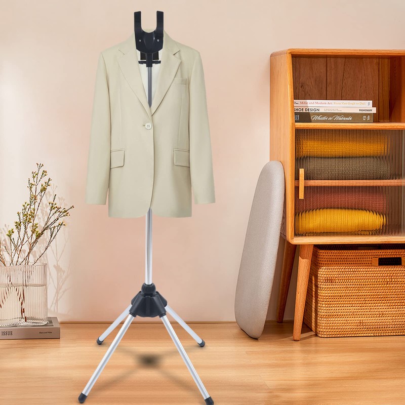 WUSILILU Hanging Ironing Rack, Steamer Hanger Stand Garment Hanger for
