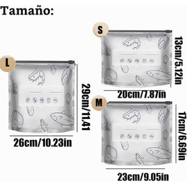 Bolsas Reutilizables de Aluminio con Cremallera,Base Ancha y Etiqueta – Ideales para Verduras,Frutas,Carne – Nevera,Congelador o Viaje. (10 Pcs, Small)