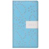 2025 Stylish Blue Glitter Flower Design Slimline Soft Cover Diary