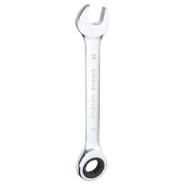HARFINGTON Ratcheting Wrench 21mm Metric 12PT Cr-V Polished Chromed Ratcheting