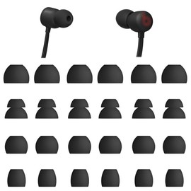 Rqker Eartips Compatible with Beats Flex Earbuds, S/M/L/D Sizes 12 Pairs Soft Silicone Replacement Tips Earbuds Eartips Compatible with Beats Flex, Black 24