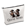MAOFAED Martini Cocktail Gift, Funny Dachshund Cocktail Weenies Zipper Pouch,