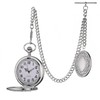 Holy Sins Jewellery Silver Colour Quartz Pocket Watch with Albert