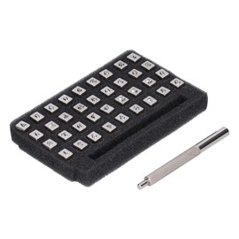Metal Stamping Kit, Letter Punch Set for Metal 37Pcs Alloy Steel Number and Letter Punch Set Metal Letter Stamps with Punch Handle for Imprinting and Arts and Crafts