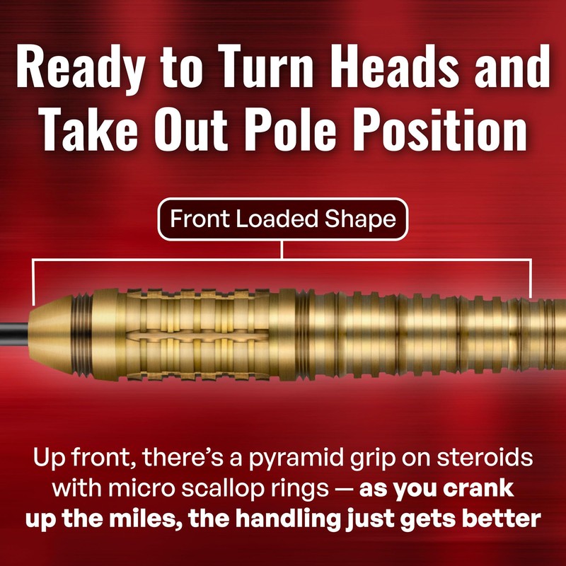 Shot! Darts Redline M4CH1 Steel Tip Dart Set Front Weighted
